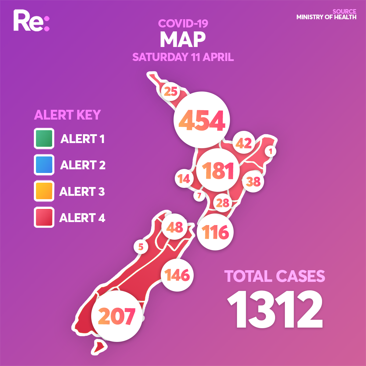 Map of Covid-19 cases