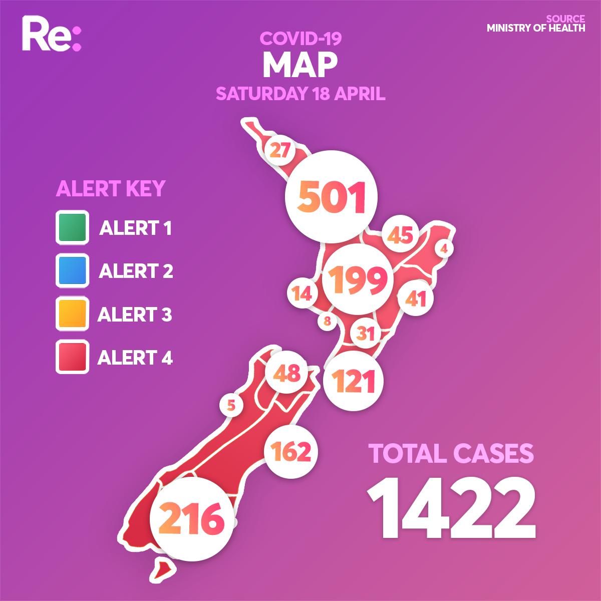 Map Covid-19 April 18