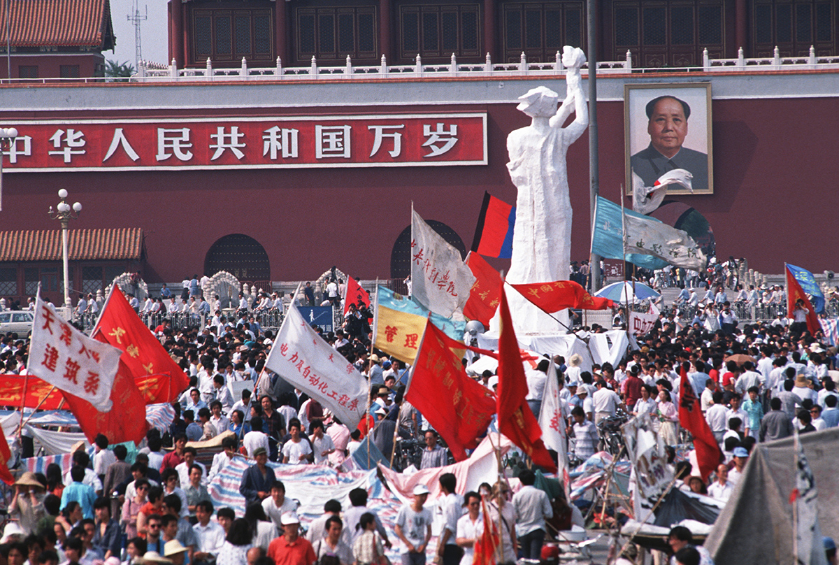 The 22Goddess of Democracy22 stands tall