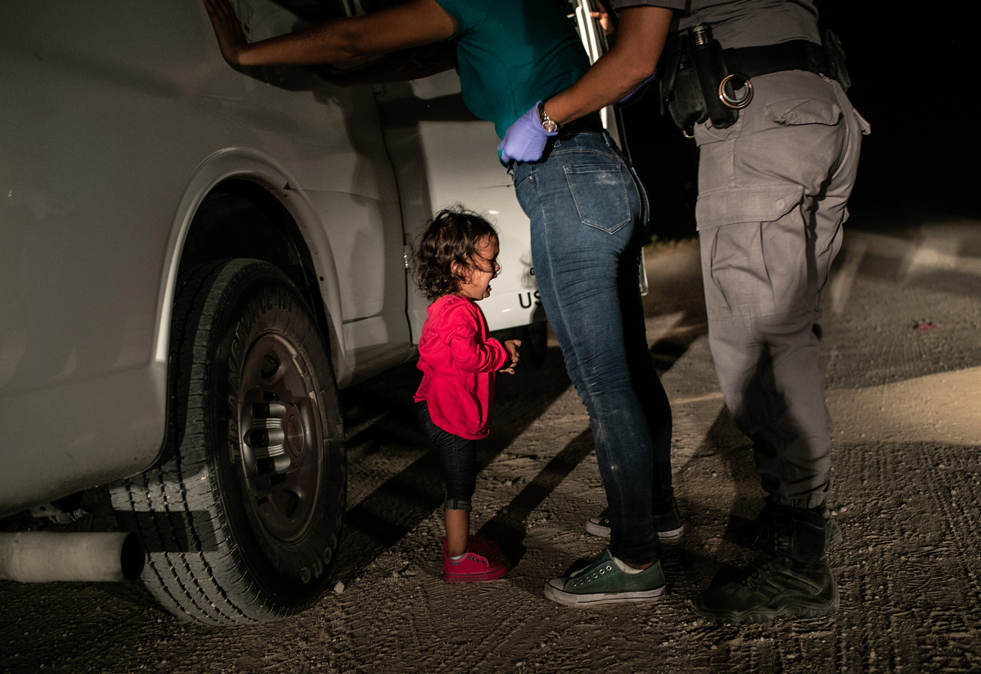 Winner: World Press Photo of the Year - Crying Girl on the Border - John Moore: Getty Images